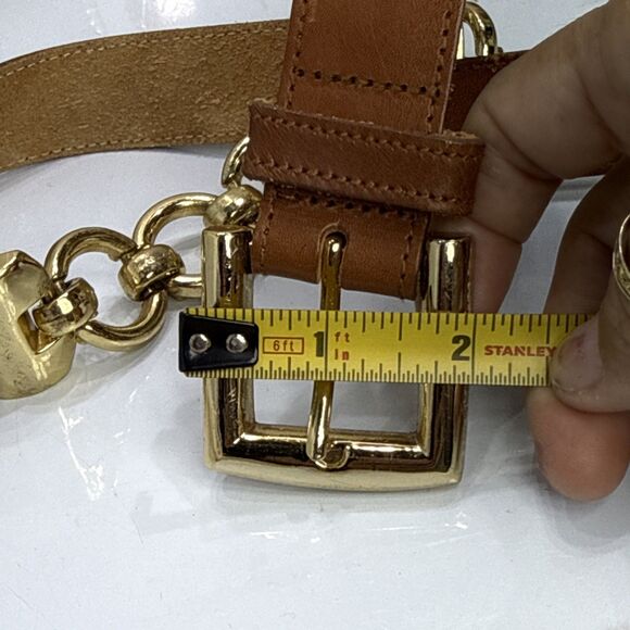 (H) VTG Express Compagnie Internationale beltmade of genuine camel leather, Sz M main image 7